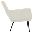 lænestol 62x79x79 cm velour cremefarvet