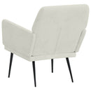 lænestol 62x79x79 cm velour cremefarvet