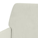 lænestol 62x79x79 cm velour cremefarvet
