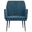 lænestol 62x79x79 cm velour blå