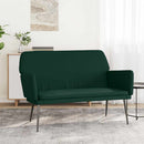 bænk 108x79x79 cm fløjl mørkegrøn