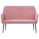 bænk 108x79x79 cm velour lyserød