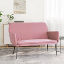 bænk 108x79x79 cm velour lyserød
