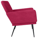 bænk 108x79x79 cm velour vinrød