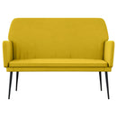 bænk 108x79x79 cm velour gul
