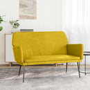 bænk 108x79x79 cm velour gul