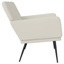 bænk 108x79x79 cm velour cremefarvet