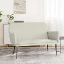bænk 108x79x79 cm velour cremefarvet