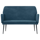 bænk 108x79x79 cm velour blå