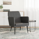 lænestol 61x78x80 cm kunstlæder grå