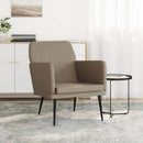 lænestol 61x78x80 cm kunstlæder cappuccinofarvet