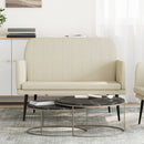 bænk 107x80x81 cm kunstlæder cremefarvet