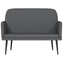 bænk 107x80x81 cm kunstlæder grå
