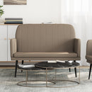 bænk 107x80x81 cm kunstlæder cappuccinofarvet