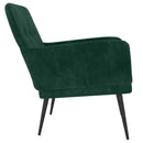 lænestol 62x79x79 cm velour mørkegrøn
