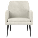lænestol 62x79x79 cm velour cremefarvet