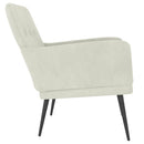 lænestol 62x79x79 cm velour cremefarvet