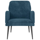 lænestol 62x79x79 cm velour blå