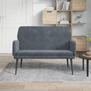 bænk 108x79x79 cm velour mørkegrå