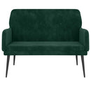 bænk 108x79x79 cm fløjl mørkegrøn
