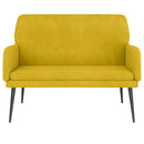 bænk 108x79x79 cm velour gul