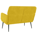 bænk 108x79x79 cm velour gul