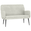 bænk 108x79x79 cm velour cremefarvet