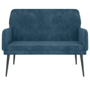 bænk 108x79x79 cm velour blå