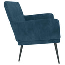 bænk 108x79x79 cm velour blå