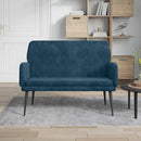 bænk 108x79x79 cm velour blå