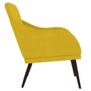 lænestol 63x76x80 cm velour gul