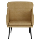 lænestol 63x76x80 cm velour brun