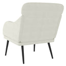 lænestol 63x76x80 cm velour cremefarvet