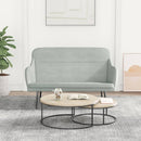 bænk 110x76x80 cm velour lysegrå