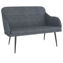 bænk 110x76x80 cm velour mørkegrå
