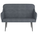 bænk 110x76x80 cm velour mørkegrå