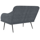 bænk 110x76x80 cm velour mørkegrå