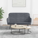 bænk 110x76x80 cm velour mørkegrå