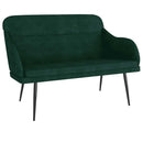 bænk 110x76x80 cm velour Mørkegrøn