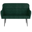 bænk 110x76x80 cm velour Mørkegrøn