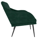 bænk 110x76x80 cm velour Mørkegrøn
