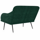 bænk 110x76x80 cm velour Mørkegrøn