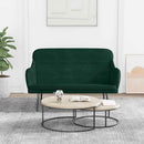 bænk 110x76x80 cm velour Mørkegrøn