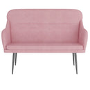 bænk 110x76x80 cm velour Lyserød