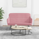 bænk 110x76x80 cm velour Lyserød