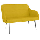 bænk 110x76x80 cm velour gul