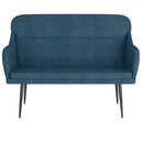 bænk 110x76x80 cm velour blå