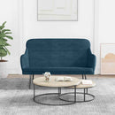 bænk 110x76x80 cm velour blå