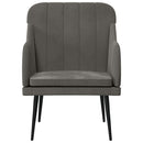 lænestol 63x76x80 cm velour mørkegrå