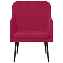 lænestol 63x76x80 cm velour Vinrød